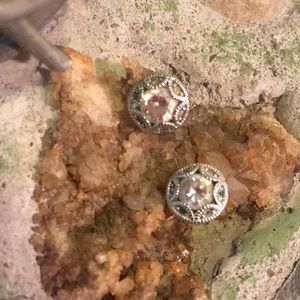 Round crystal rhinestone earrings BOGO